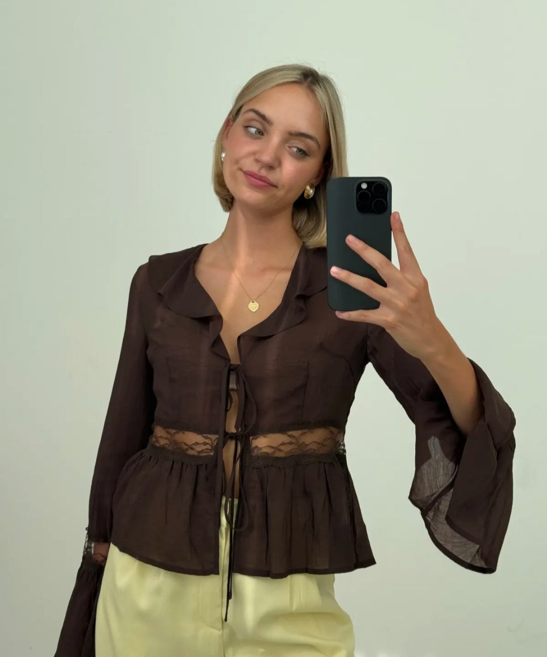 Bluse Anni braun