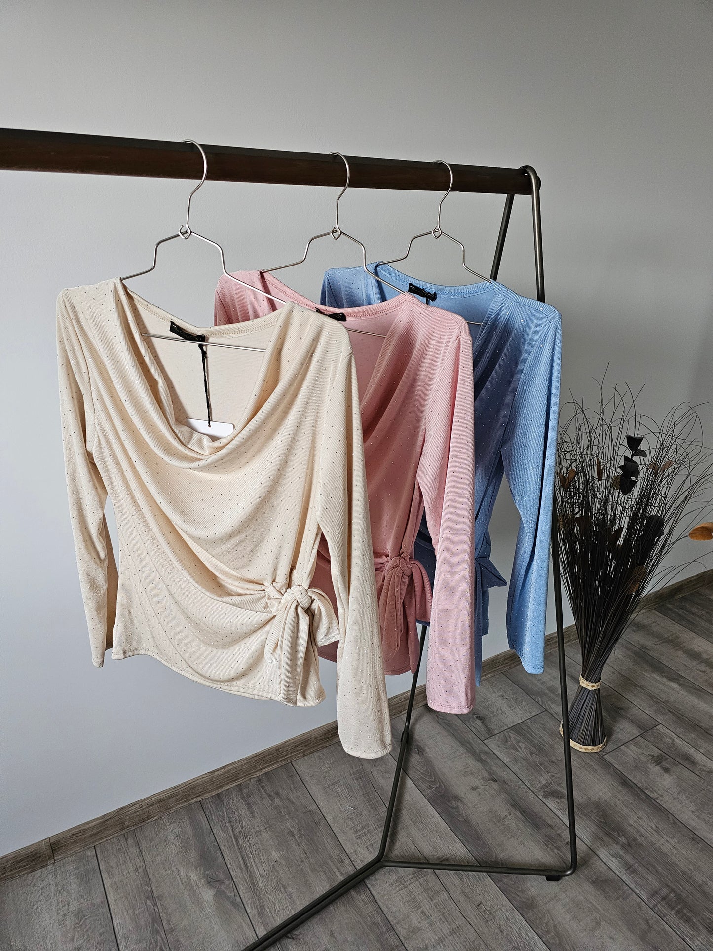 Bluse mit Wickel Design
