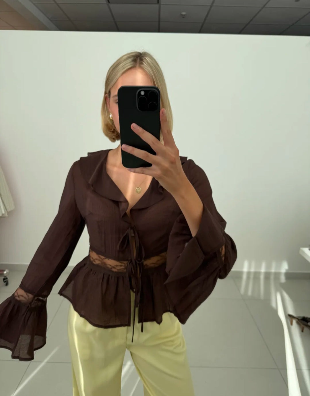 Bluse Anni braun