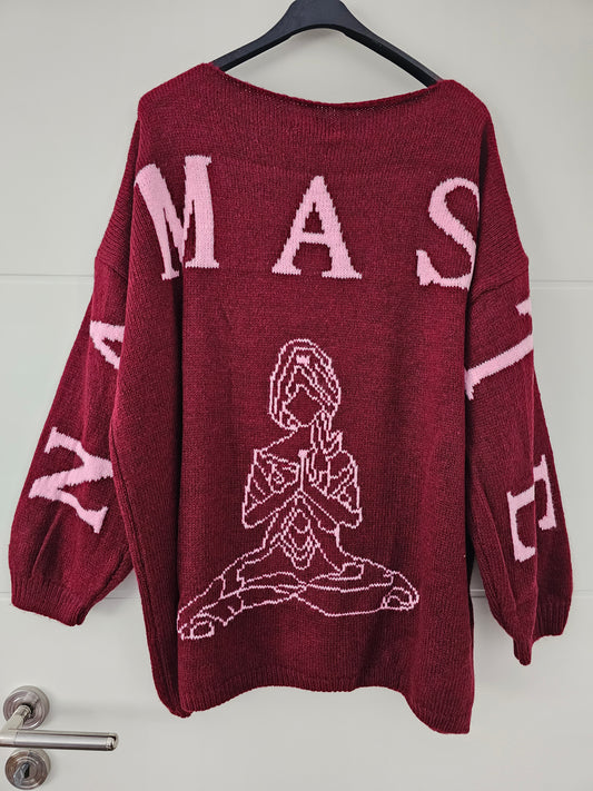 Pullover Namaste Bordeaux/Rosa