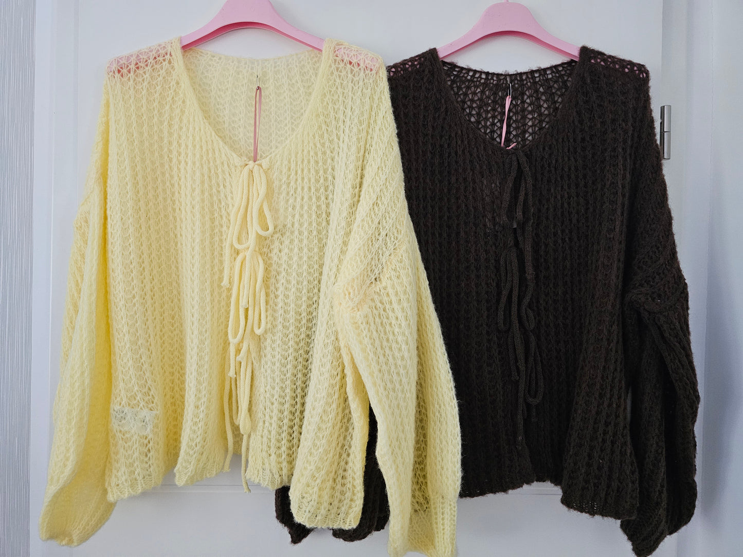 dünner Cardigan mit Schleifen (versch. Farben)