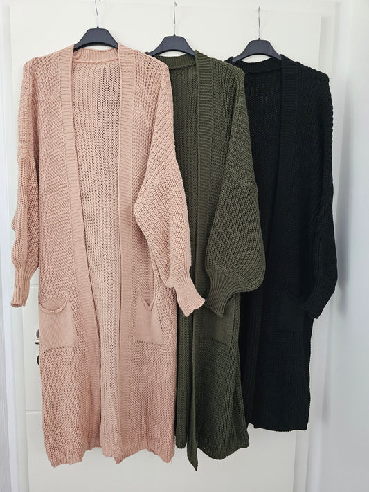 Cardigan Lang versch. Farben