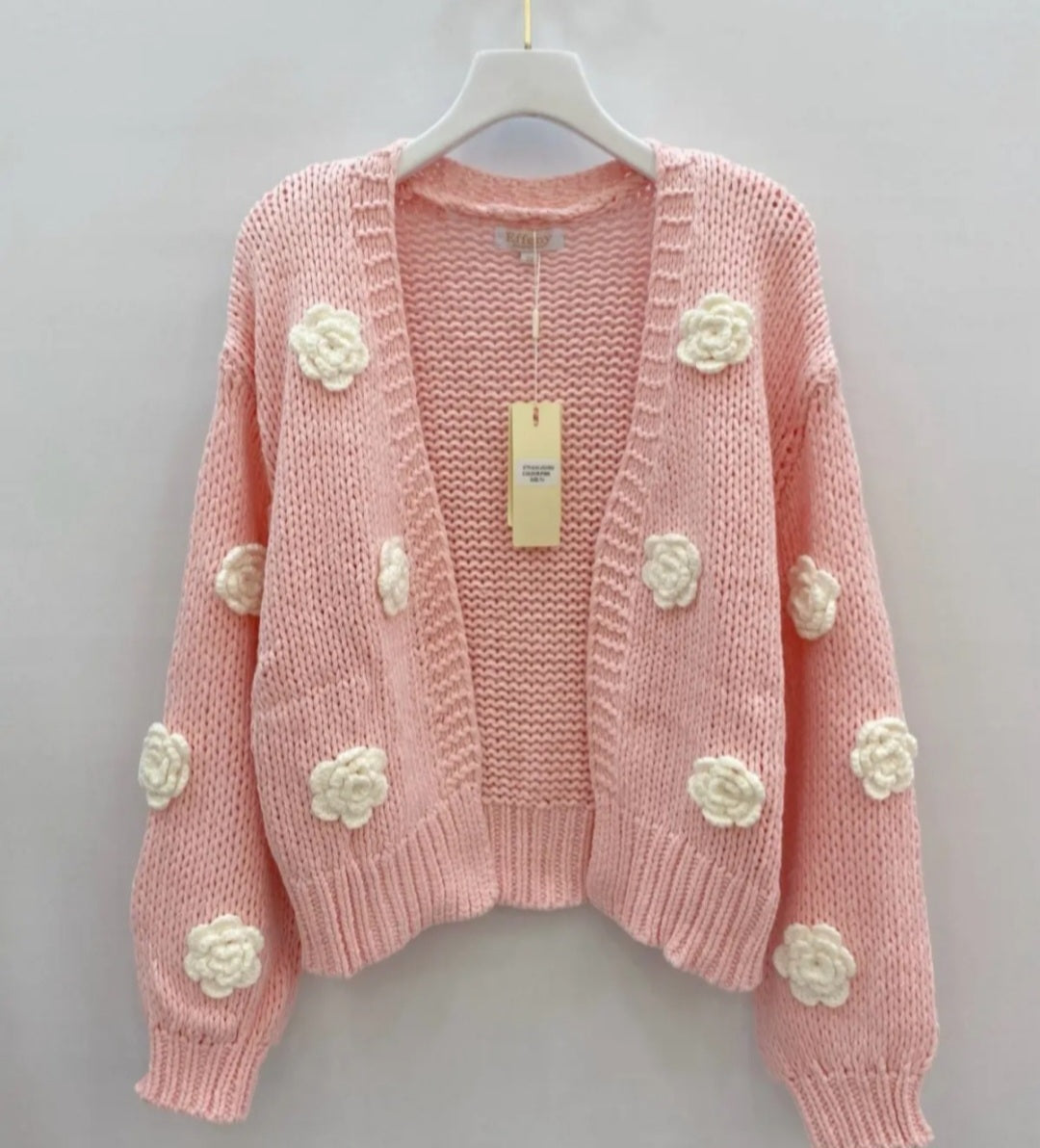 Cardigan Flower rosa