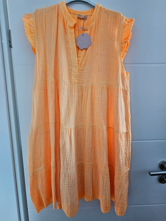 Musselinkleid Mimi neon Orange
