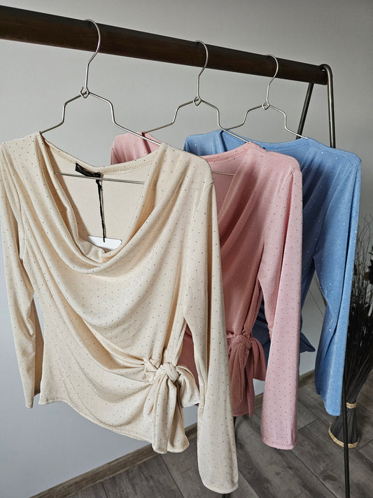 Bluse mit Wickel Design