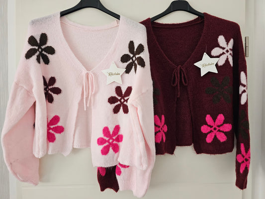 Schleifen-Cardigan Flower versch. Farben