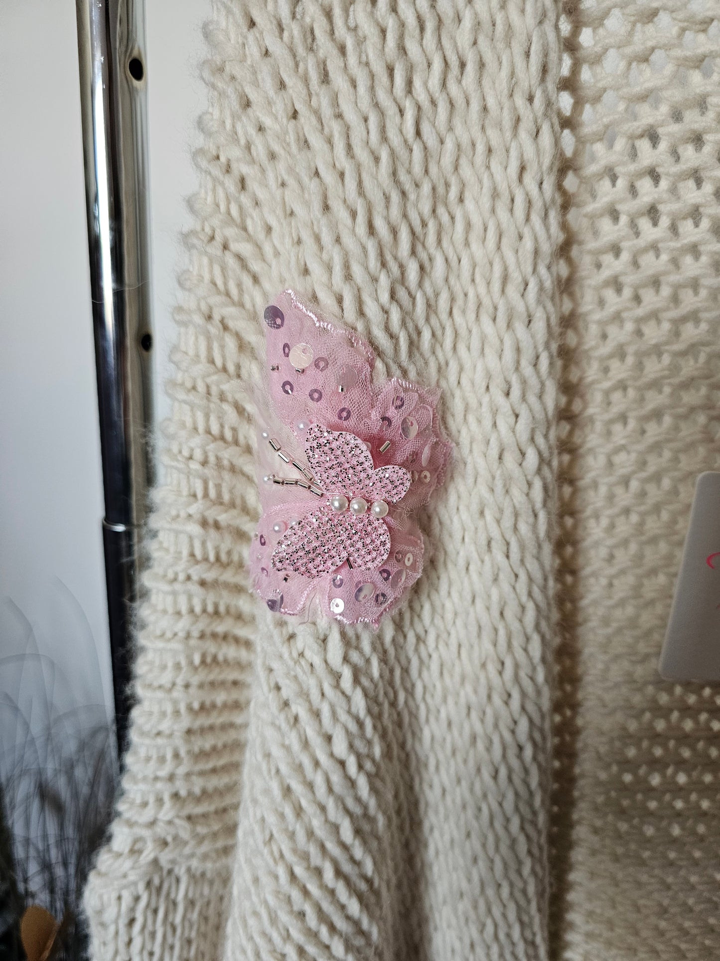 Cardigan Butterfly beige