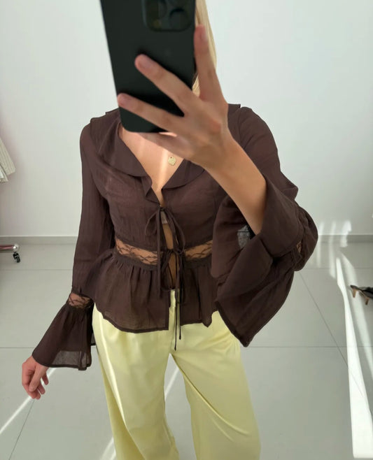 Bluse Anni braun