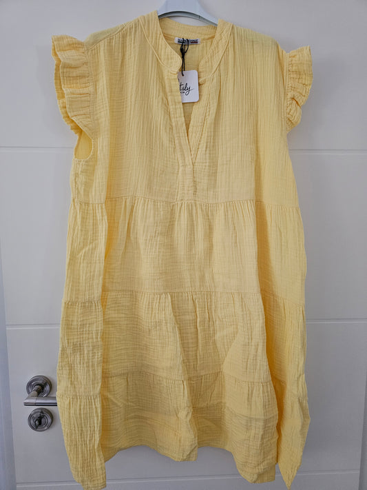 Musselin Kleid Mimi gelb